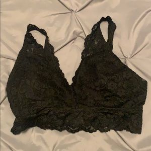 Black lace bralette